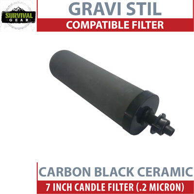 Gravi-Stil Carbon Black Ceramic 7 inch Candle Filter