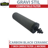 Carbon Black Ceramic 7 inch Candle Filter for Gravi Stil