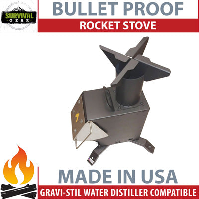 Bullet Proof 50 BMG Gasifier Rocket Stove Emergency Tent Heater