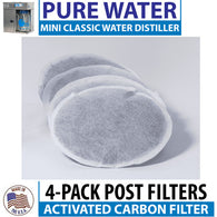 Pure Water Replacement 4-Pack Post Filters for Mini-Classic CT