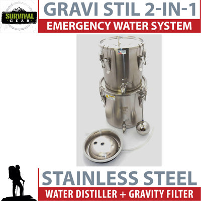 gravi stil emergency water system stainless steel