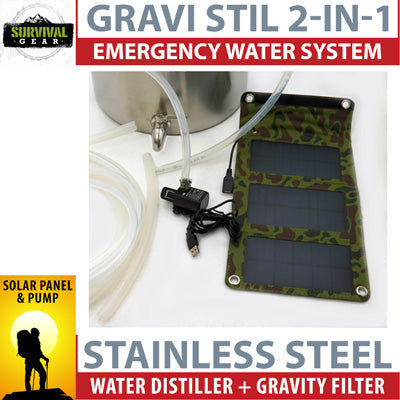 gravi stil solar powered water distiller