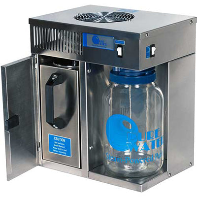 mini classic ct water distiller with boiling chamber door open side view