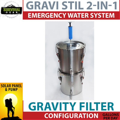 gravi stil stainless steel gravity water filter