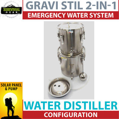 gravi stil prepper water distiller